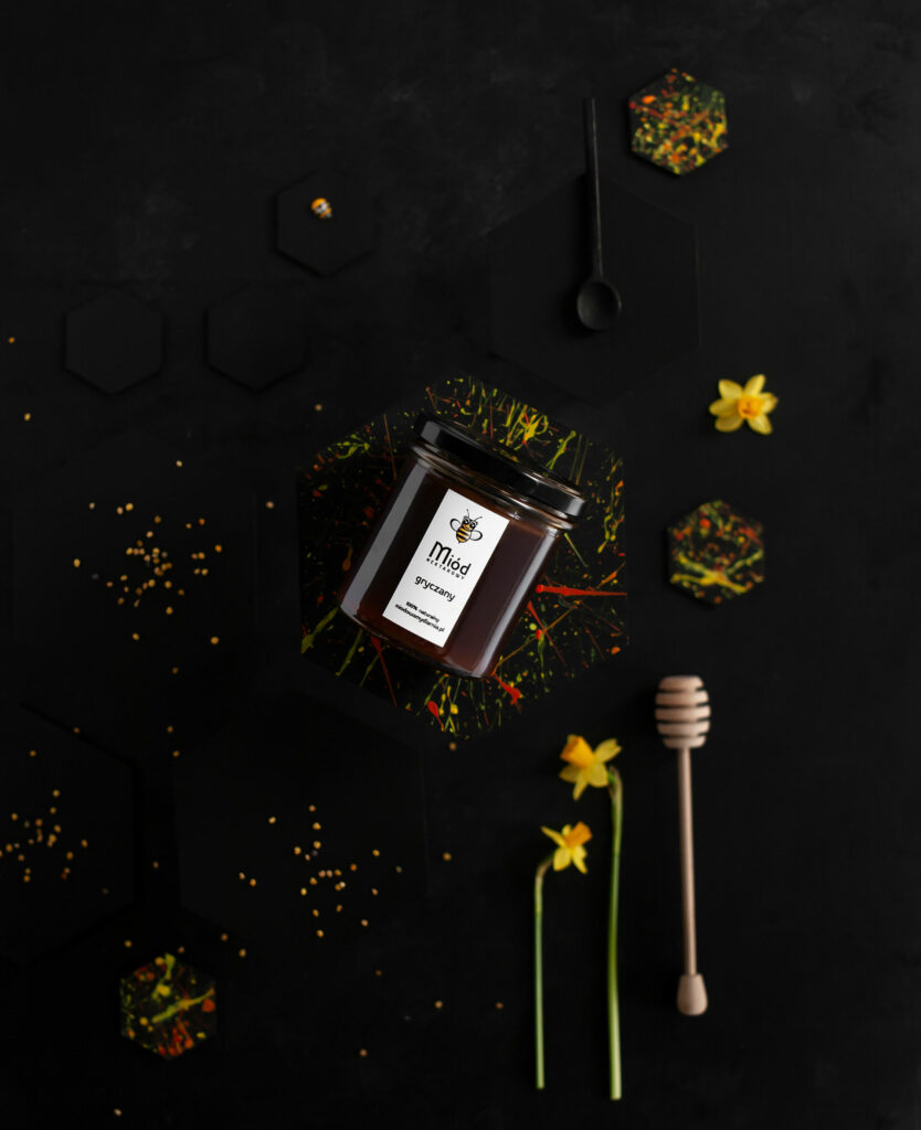 miód gryczany, Mag Bee fotografia produktowa