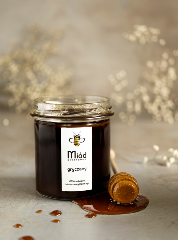 miód gryczany, zdjęcie, Mag Bee fotografia produktowa