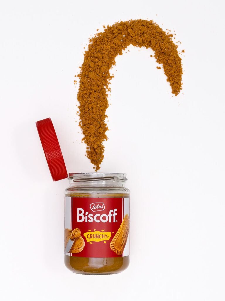 animacja poklatkowa z kremem Biscoff, Mag Bee fotografia produktowa