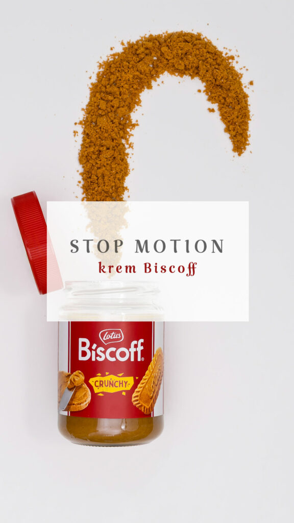 animacja poklatkowa kremu Biscoff, Mag Bee fotografia produktowa