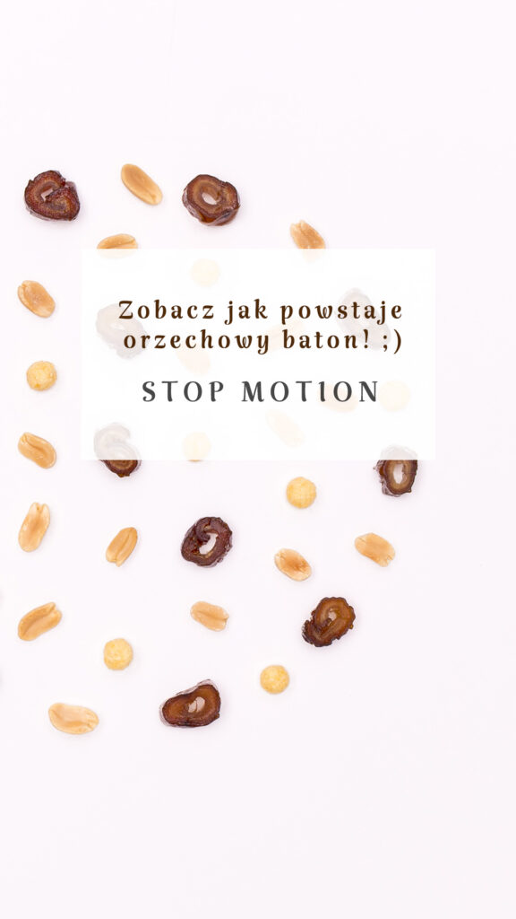 animacja poklatkowa batonika orzechowego, Mag Bzzz Fotografia produktowa i animacja poklatkowa