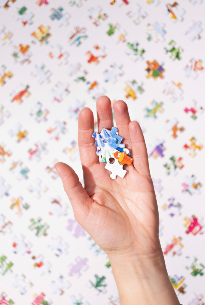 detal puzzli, Mag Bzzz Fotografia produktowa i animacja poklatkowa