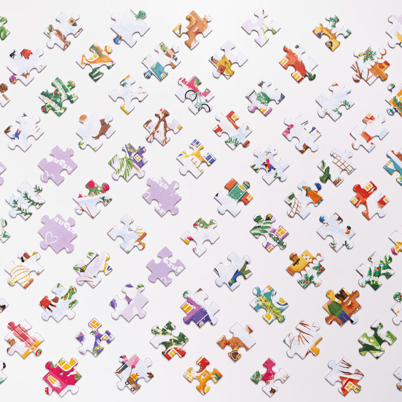 puzzle flat lay, hero banner, Mag Bzzz Fotografia produktowa i animacja poklatkowa