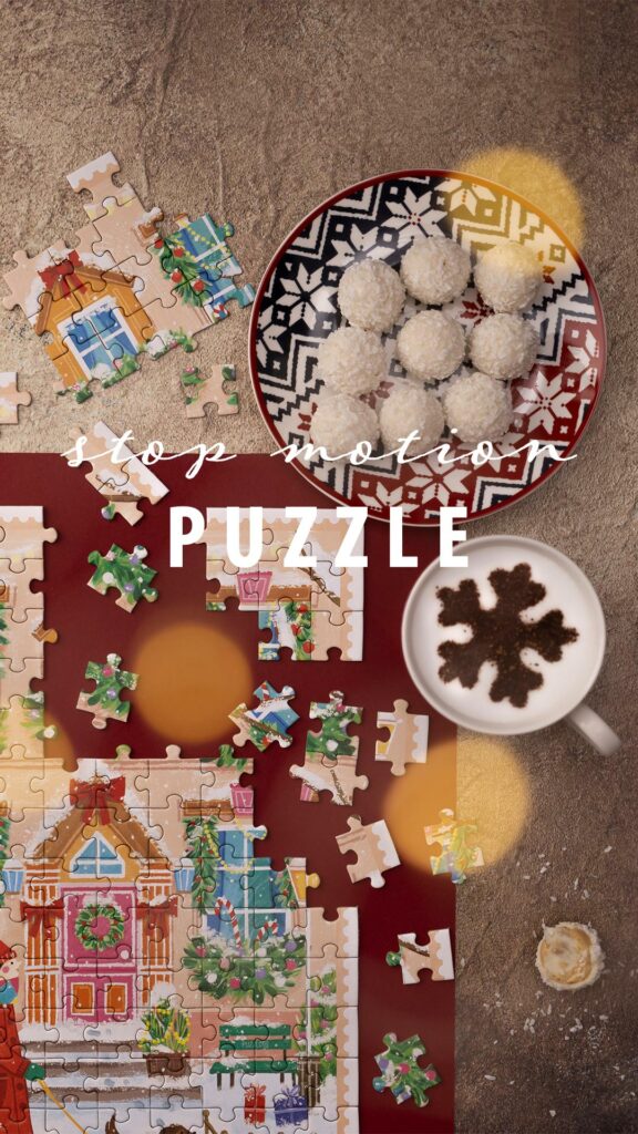 stop motion puzzle Mag Bzzz Fotografia produktowa i animacja poklatkowa