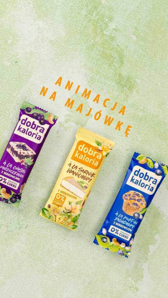 animacja batoników Dobra Kaloria, Mag Bzzz Fotografia produktowa i animacja poklatkowa